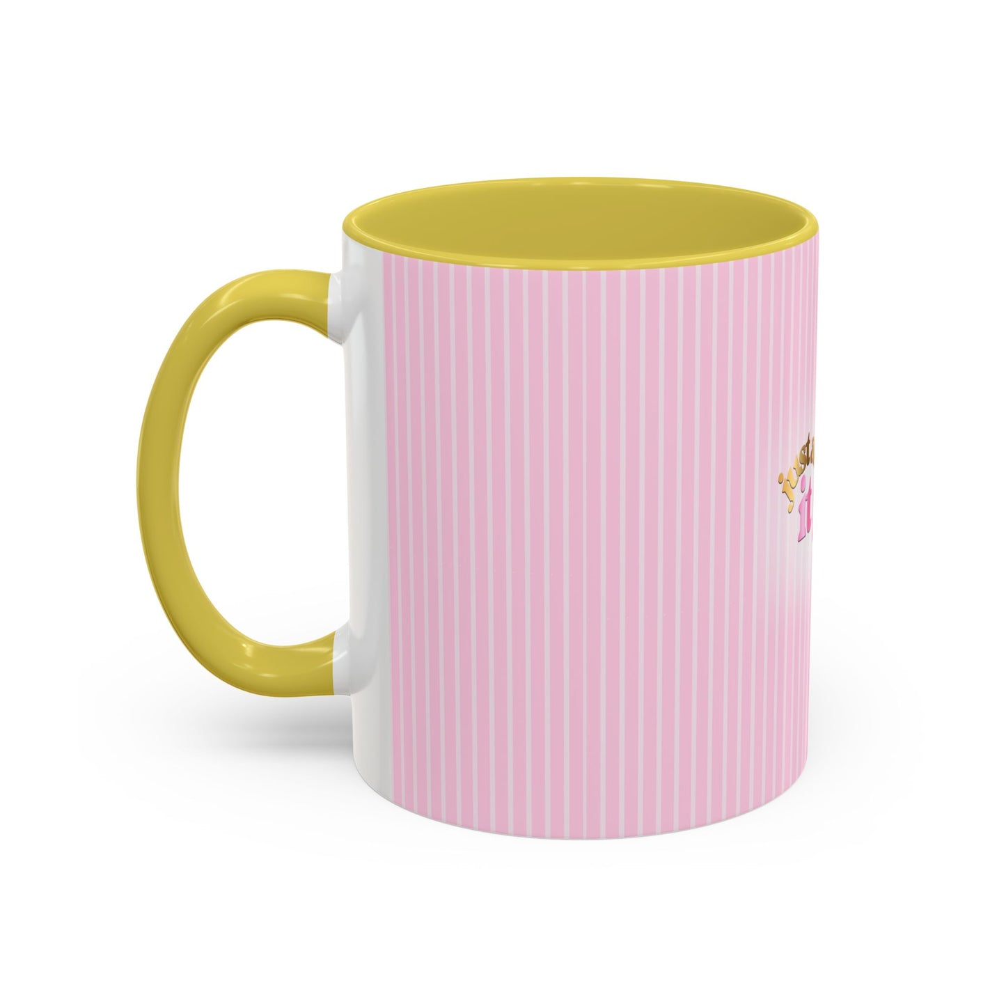 JUST AN IT GIRL PINK STRIPED COFFEE MUG
(11oz)