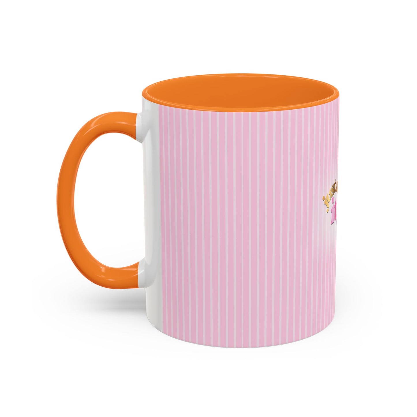 JUST AN IT GIRL PINK STRIPED COFFEE MUG
(11oz)