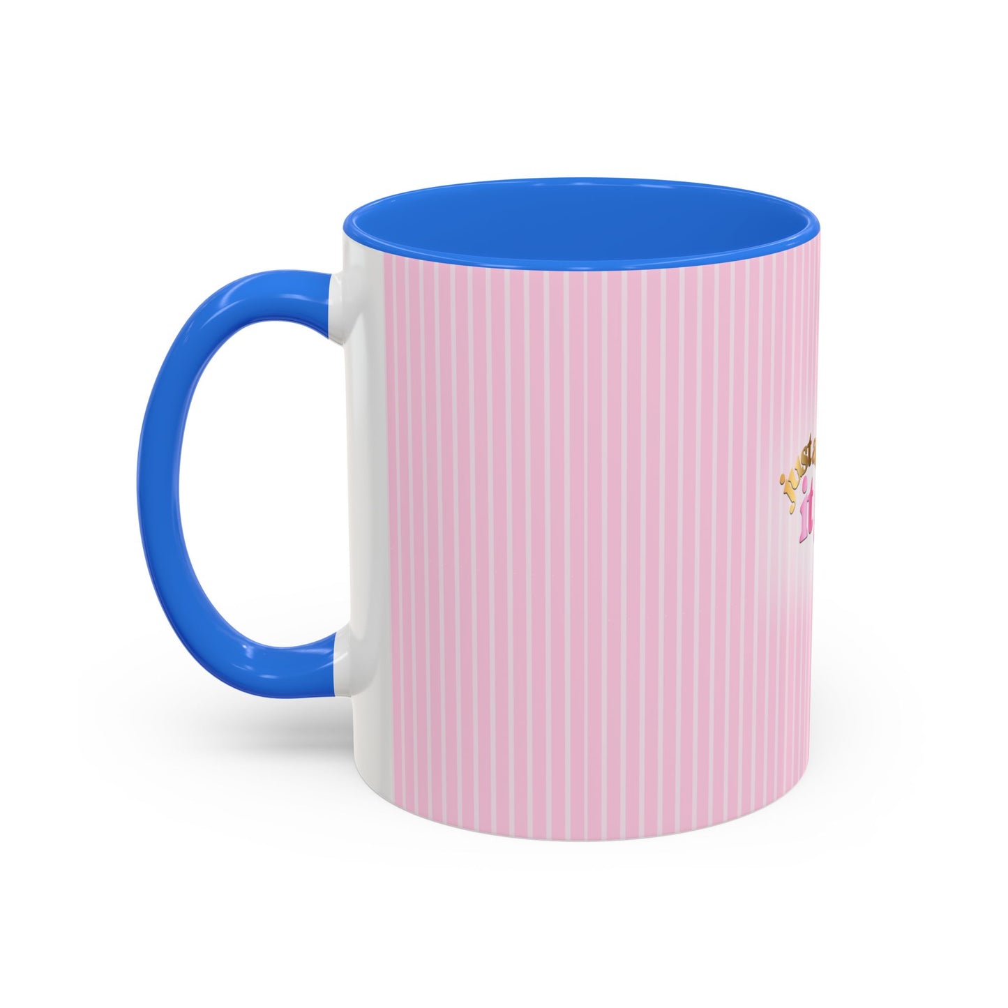 JUST AN IT GIRL PINK STRIPED COFFEE MUG
(11oz)