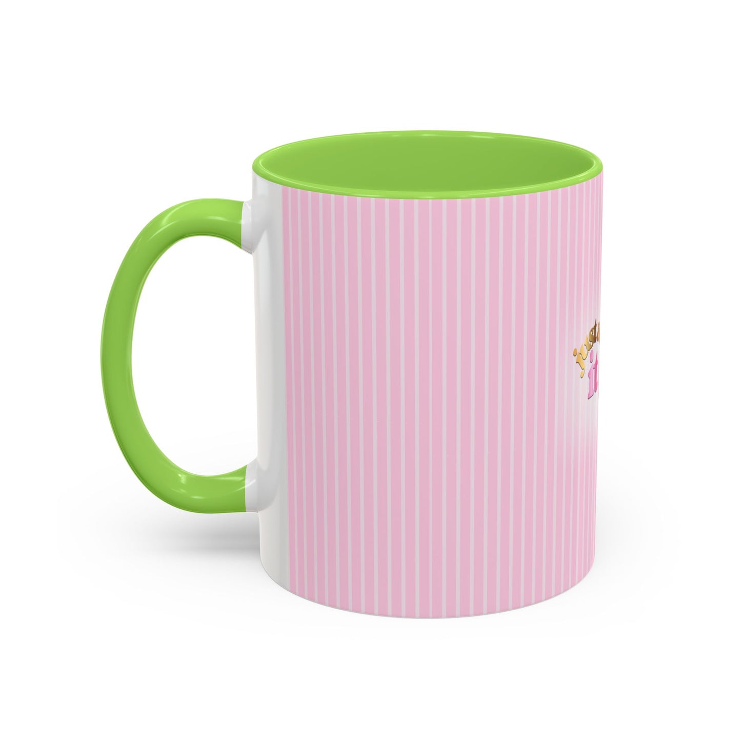 JUST AN IT GIRL PINK STRIPED COFFEE MUG
(11oz)