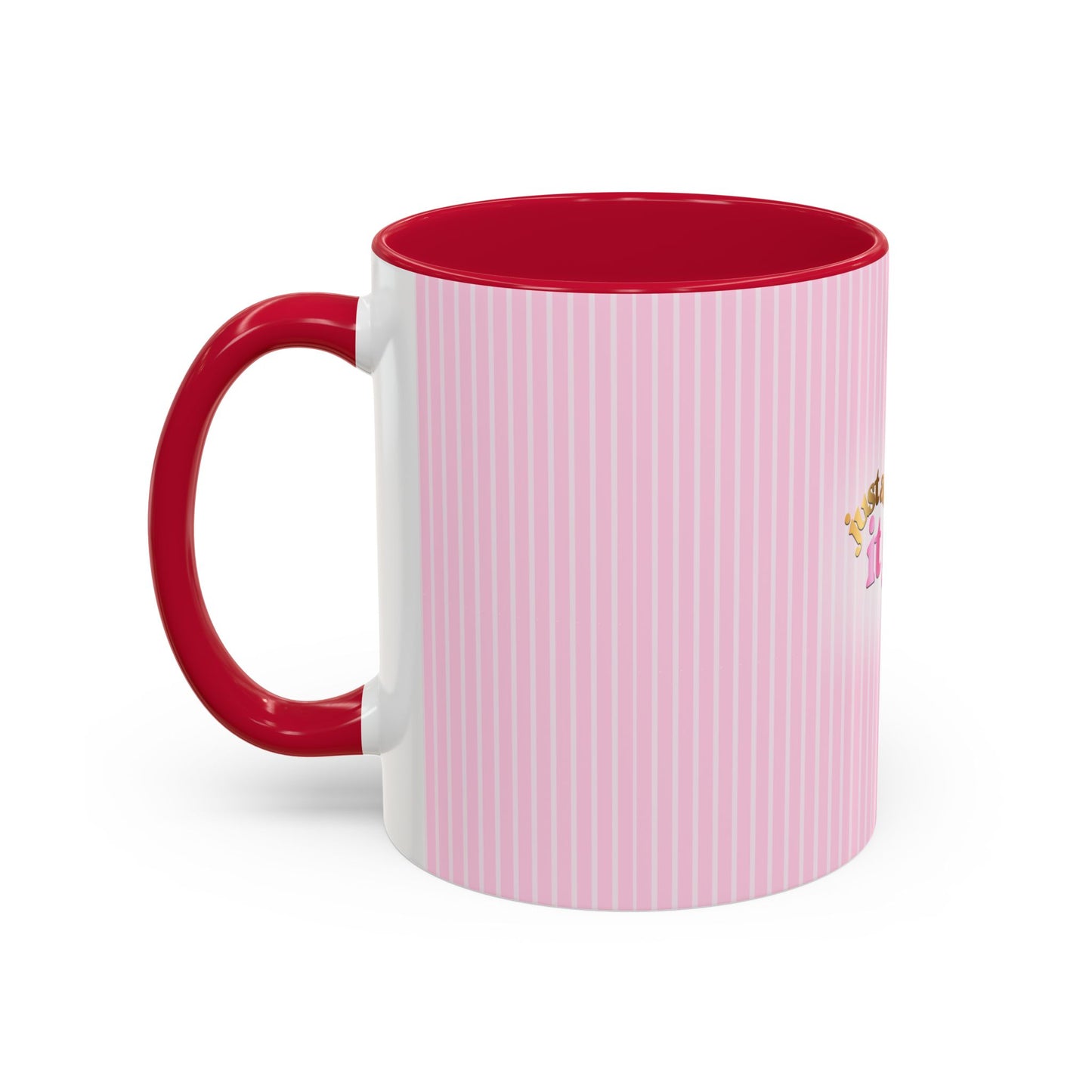 JUST AN IT GIRL PINK STRIPED COFFEE MUG
(11oz)