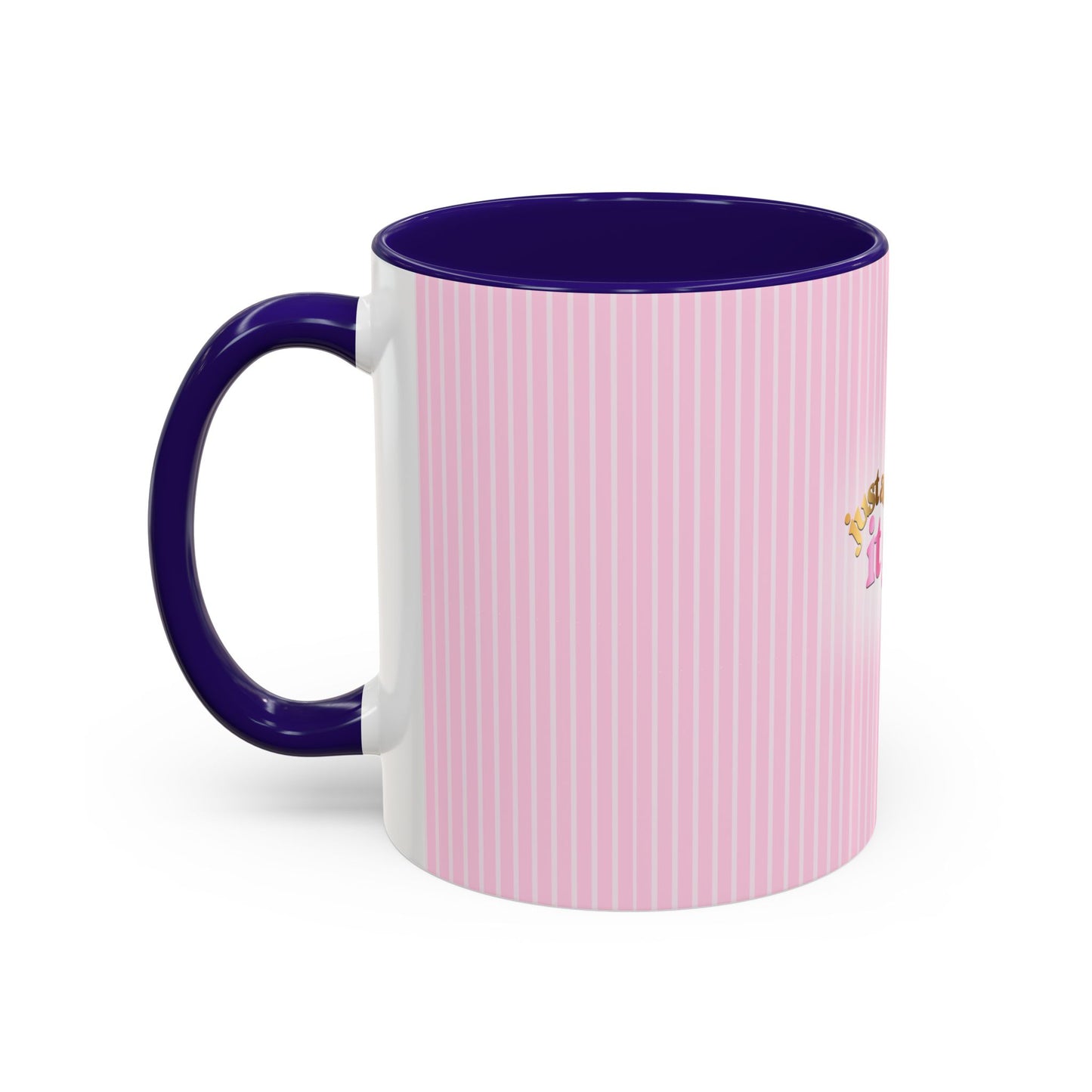 JUST AN IT GIRL PINK STRIPED COFFEE MUG
(11oz)