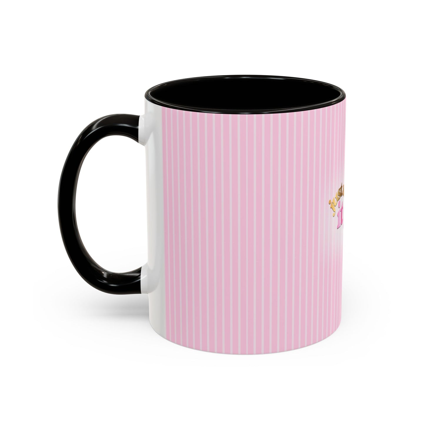 JUST AN IT GIRL PINK STRIPED COFFEE MUG
(11oz)