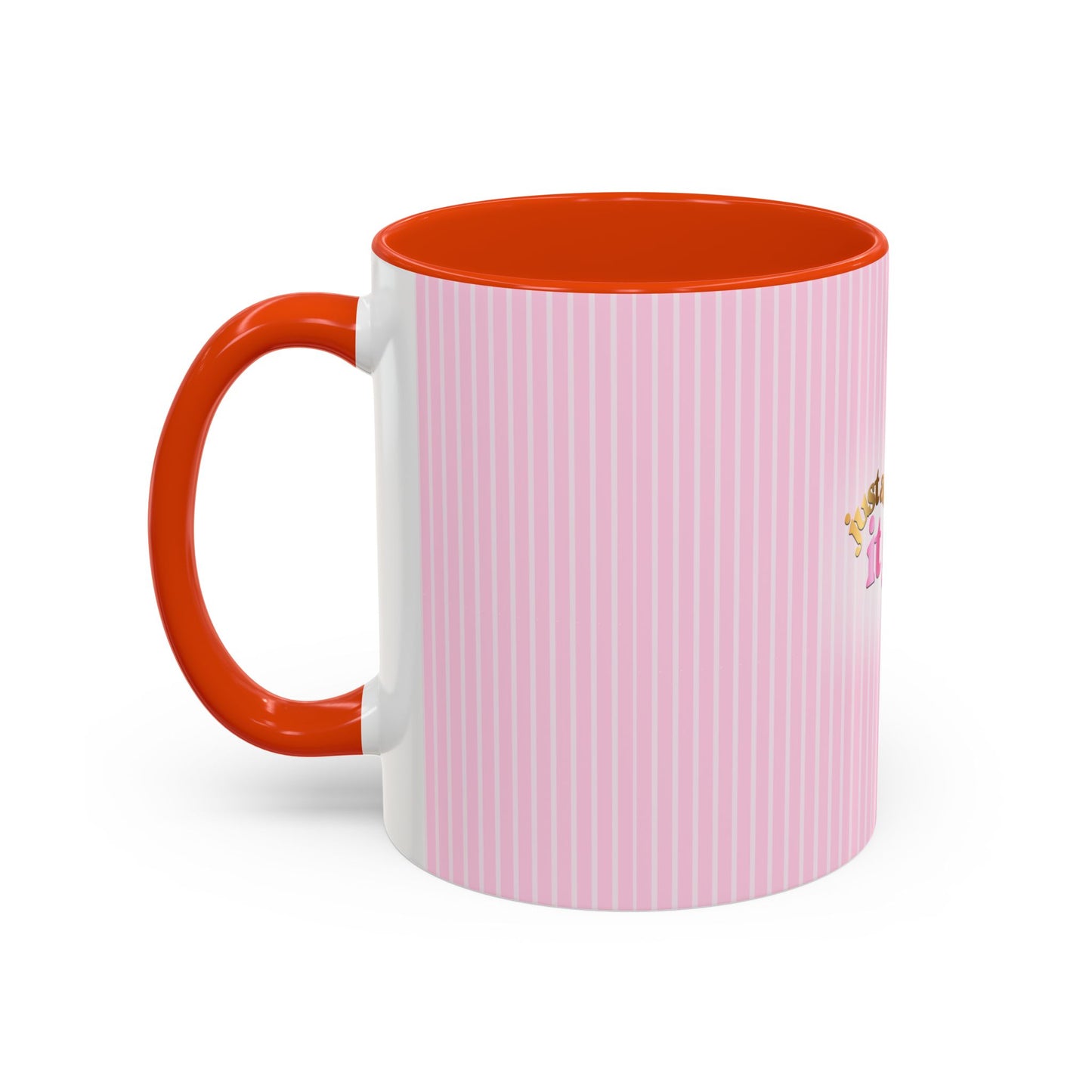 JUST AN IT GIRL PINK STRIPED COFFEE MUG
(11oz)
