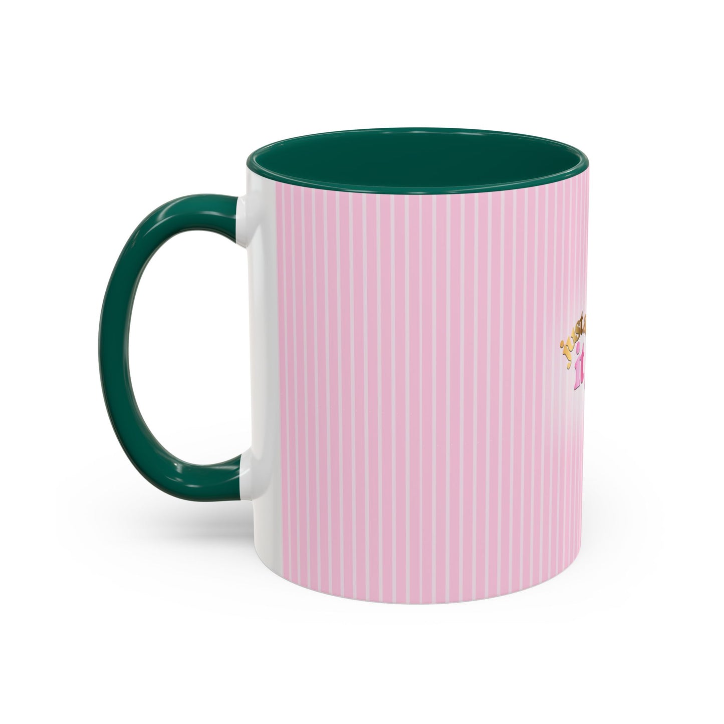JUST AN IT GIRL PINK STRIPED COFFEE MUG
(11oz)
