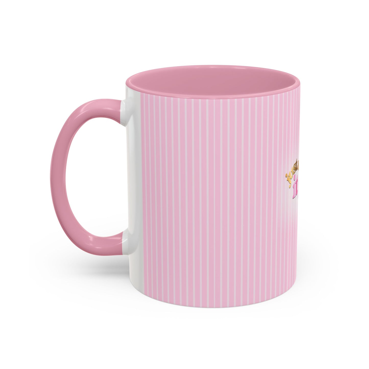 JUST AN IT GIRL PINK STRIPED COFFEE MUG
(11oz)